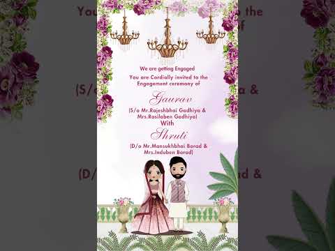 Floral Elegant Chandla Vidhi Invitation Video | Elegant Floral Ceremony Digital Invite | Traditional E-Invite