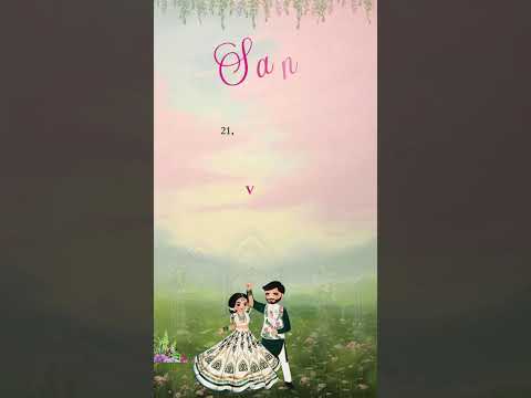 Beautiful Elegant Theme Wedding Invitation Video | Stylish Digital Wedding Invite