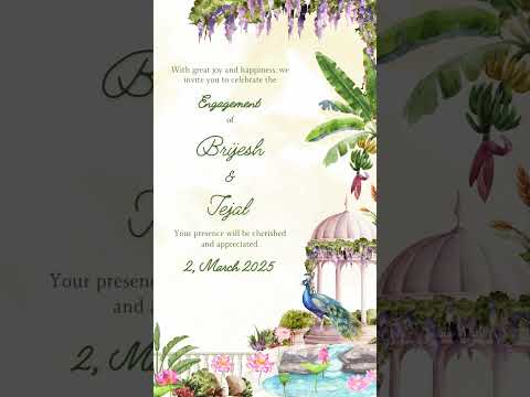 Floral Minimal Chandla Vidhi Invitation Video | Simple Elegant Floral Ceremony Digital Invite | Modern Indian E-Invite 🌸✨
