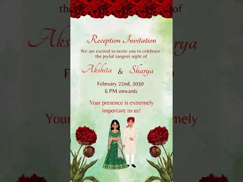 Minimal Floral Theme Reception Video – Elegant Simple Floral Wedding Reception Background, Romantic Minimal Couple Event Display Video