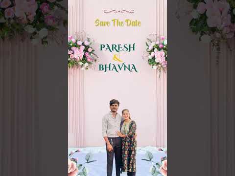 Floral Elegant Theme Save The Date Video Invitation | Luxury Digital Announcement