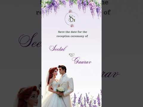 Floral Elegant Theme Save The Date Video Invitation | Romantic Digital Announcement