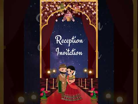 Elegant Creative Theme Reception Video – Modern Artistic Wedding Reception Background, Luxury Stylish Couple Event Display Video