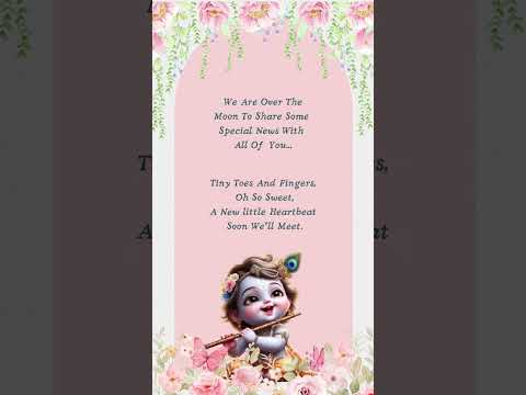 Floral Theme Baby Shower Invitation Video | Elegant Flower Digital Baby Shower Invite | Beautiful E-Invite