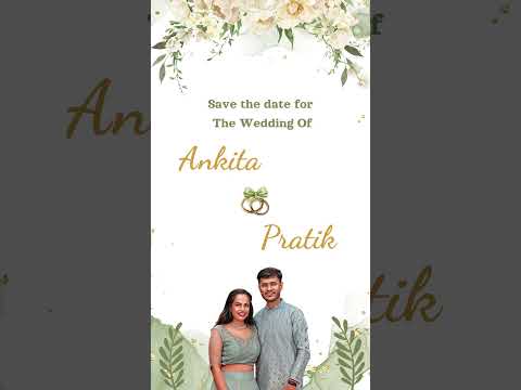 Floral Elegant Theme Save The Date Video Invitation | Luxury Digital Announcement