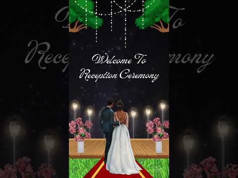 Night Elegant Theme Reception Video – Luxury Night Wedding Reception Background, Romantic Elegant Couple Event Display Video
