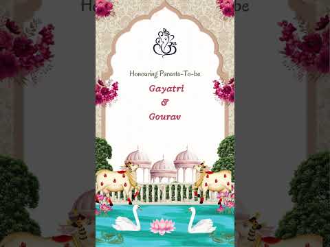 Royal Traditional Baby Shower Invitation Video | Indian Royal Theme Digital Baby Shower Invite | Elegant Cultural E-Invite