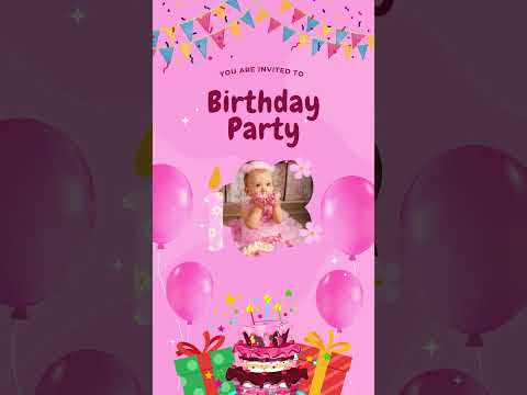 Pink Elegant Birthday Invitation Video | Blush Pink Digital Birthday Invite | Classy Party E-Invite