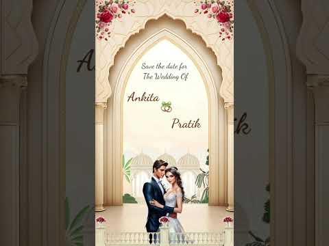 Traditional Theme Save The Date Video Invitation | Elegant Digital Announcement