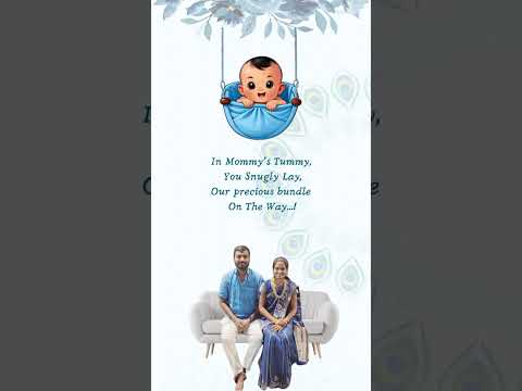 Little Krishna Theme Baby Shower Invitation Video | Bal Krishna Digital Baby Shower Invite | Traditional Indian E-Invite