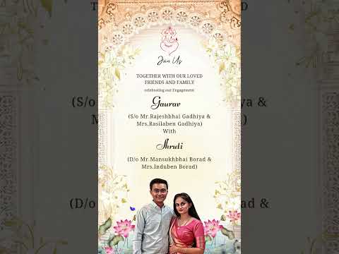 Floral Elegant Chandla Vidhi Invitation Video | Elegant Floral Ceremony Digital Invite | Traditional E-Invite