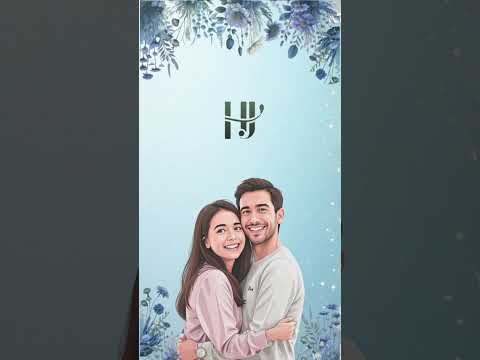 Blue Floral Save the Date Video | Elegant Digital Wedding Invitation