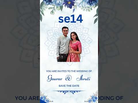 Floral Elegant Theme Save The Date Video Invitation | Luxury Digital Announcement