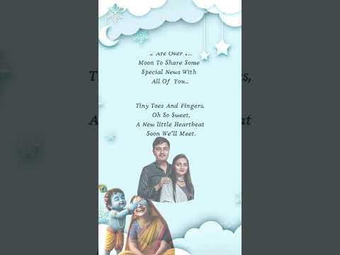 Minimal Elegant Cloud Theme Baby Shower Invitation Video | Soft Sky Digital Baby Shower Invite | Modern Classy E-Invite