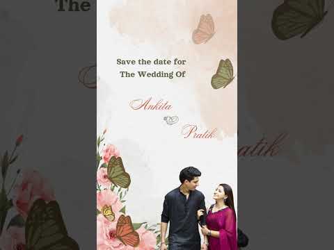 Floral Elegant Theme Save The Date Video Invitation | Luxury Digital Announcement