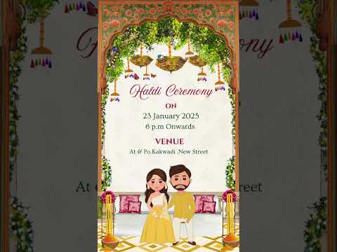 Floral Elegant Wedding Invitation Video | Luxury Digital Wedding Invite