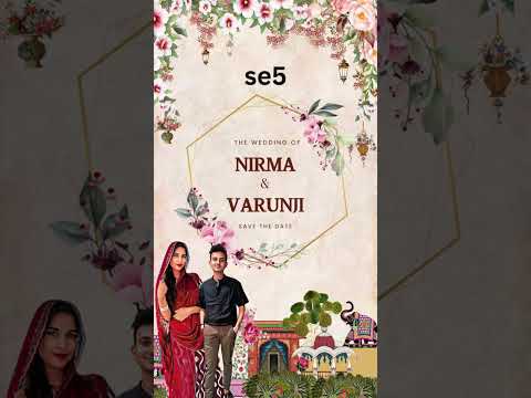 Floral  Theme Save The Date Video Invitation | Luxury Digital Announcement