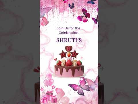 Princess Theme Birthday Invitation Video | Royal Princess Digital Birthday Invite | Girls Party E-Invite 👑