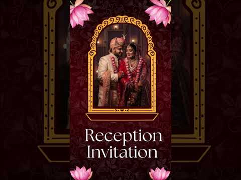Minimal Traditional Theme Reception Video – Elegant Simple Indian Wedding Reception Background, Cultural Minimal Couple Event Display Video