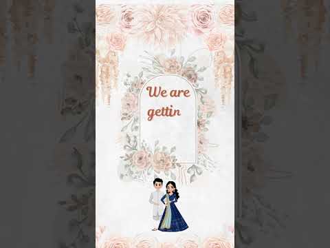 Elegant Floral Save The Date Video Invitation | Romantic Wedding Digital Invite