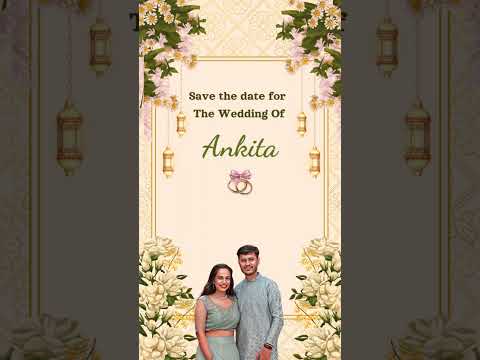 Floral Elegant Theme Save The Date Video Invitation | Luxury Digital Announcement