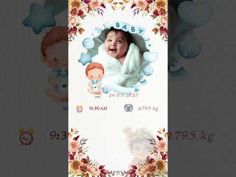 Little Krishna Theme Baby Announcement Video | Kanha Baby Boy Reveal Invitation | Personalized Digital Invite