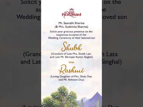 Elegant Minimal Wedding Invitation Video | Modern Digital Wedding Invite | Custom E-Card