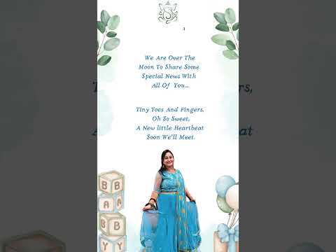 Minimal Floral Baby Shower Invitation Video | Elegant Simple Floral Digital Baby Shower Invite | Modern E-Invite