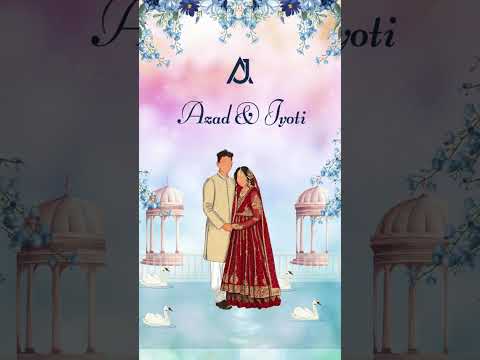 Minimal Floral Theme Reception Video – Elegant Simple Floral Wedding Reception Background, Modern Romantic Couple Event Display Video