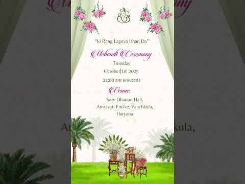Beautiful Elegant Wedding Invitation Video | Luxury Digital Wedding Invite | Custom E-Card
