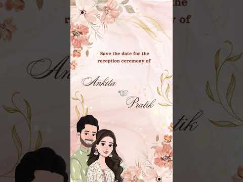 Floral Elegant Theme Save The Date Video Invitation | Luxury Digital Announcement