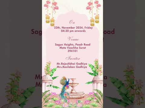 Floral Minimal Chandla Vidhi Invitation Video | Simple Elegant Floral Ceremony Digital Invite | Modern Indian E-Invite 🌸✨