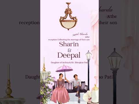 Floral Elegant Theme Reception Video – Luxury Floral Wedding Reception Background, Romantic Elegant Couple Event Display Video