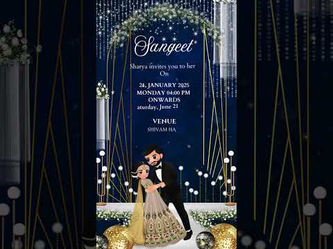 Royal Elegant Wedding Invitation Video | Luxury Digital Wedding Invite | Wedding Video