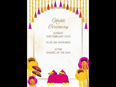 Elegant Minimal Theme Wedding Invitation Video | Modern Minimalist Digital Wedding Invite