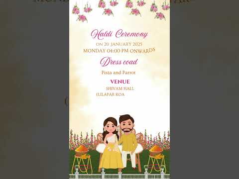 Beautiful Floral Royal Elegant Wedding Invitation Video | Luxury Floral Royal Digital Wedding Invite