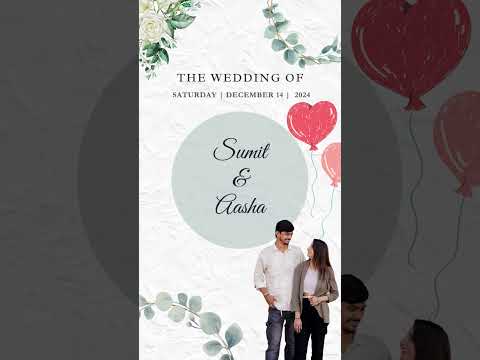 Floral Elegant Theme Save The Date Video Invitation | Luxury Digital Announcement