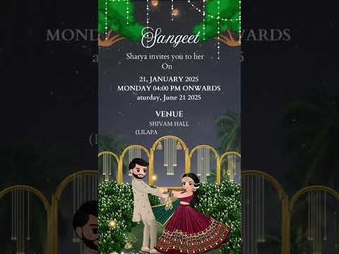 Elegant Minimal Theme Wedding Invitation Video | Modern Minimalist Digital Wedding Invite