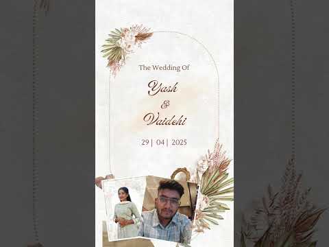 Floral and Elegant Theme Save The Date Video Invitation | Luxury Digital Announcement