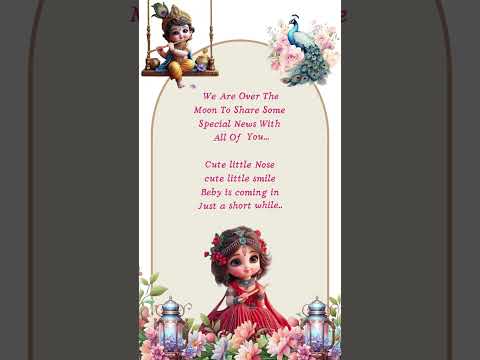 Floral Krishna Theme Baby Shower Invitation Video | Little Krishna Floral Digital Baby Shower Invite | Traditional Hindu E-Invite