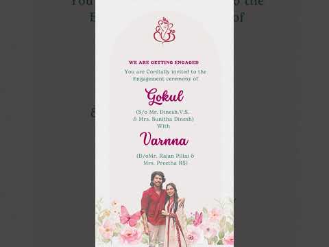 Floral Elegant Chandla Vidhi Invitation Video | Elegant Floral Ceremony Digital Invite | Traditional E-Invite