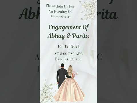 Minimal Theme Chandla Vidhi Invitation Video | Simple Elegant Ceremony Digital Invite | Modern E-Invite