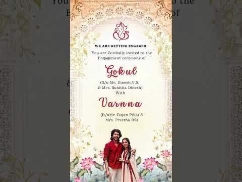 Floral Lotus Theme Chandla Vidhi Invitation Video | Elegant Lotus Floral Ceremony Digital Invite | Traditional Indian E-Invite 🌸