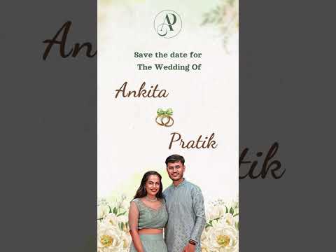 Floral Elegant Theme Save The Date Video Invitation | Luxury Digital Announcement