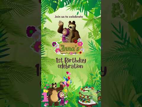 Cute Animal Theme Birthday Invitation Video | Adorable Animal Digital Birthday Invite | Kids Party E-Invite