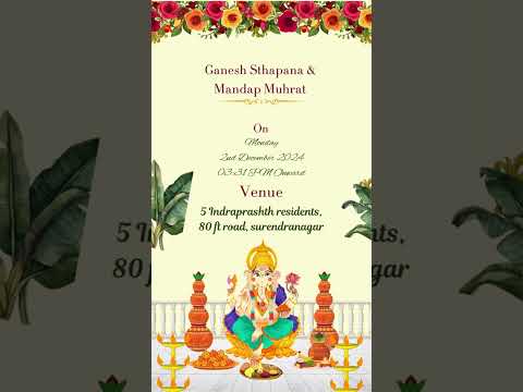 Minimal Floral Theme Wedding Invitation Video | Elegant Floral Digital Wedding Invite