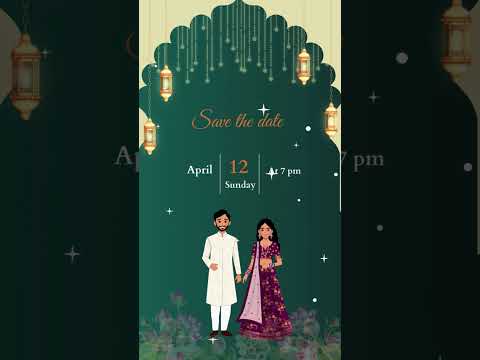 Traditional Theme Save The Date Video Invitation | Classic Digital Announcement