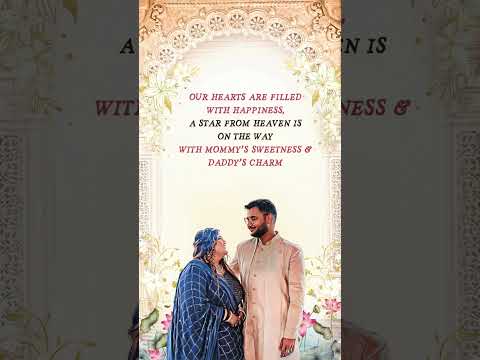 Floral Theme Baby Shower Invitation Video | Elegant Floral Digital Baby Shower Invite | Beautiful E-Invite