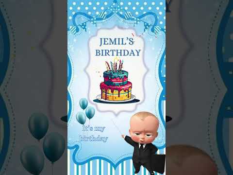 Baby Boss Theme Birthday Invitation Video | Boss Baby Digital Birthday Invite | Kids Birthday E-Invite