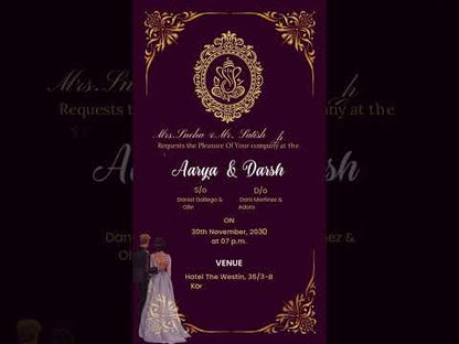 Luxury Theme Reception Video – Premium Elegant Wedding Reception Background, Glamorous Couple Event Display Video